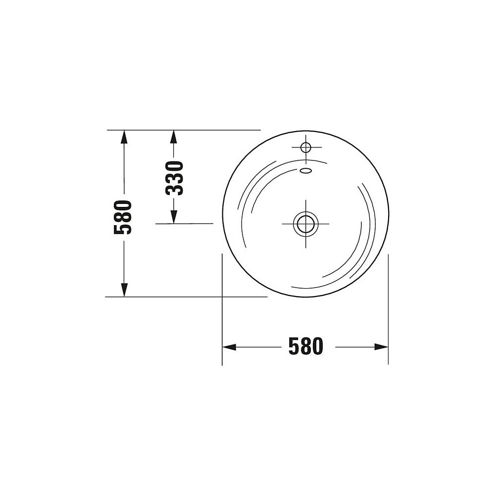 Duravit Starck 1 Einbauwaschtisch 580x580x165mm, Weiß Hochglanz, mit Überlauf, HLB,... DURAVIT-0406580000 4021534080272 (Abb. 5)