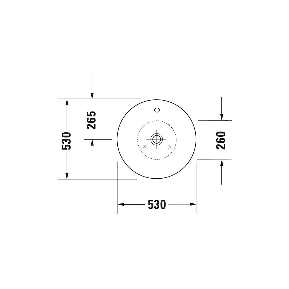 Duravit Starck 1 Aufsatzbecken 530mm, Weiß Hochglanz, WonderGliss, Konisch, ohne H... DURAVIT-04085300001 4021534183935 (Abb. 2)
