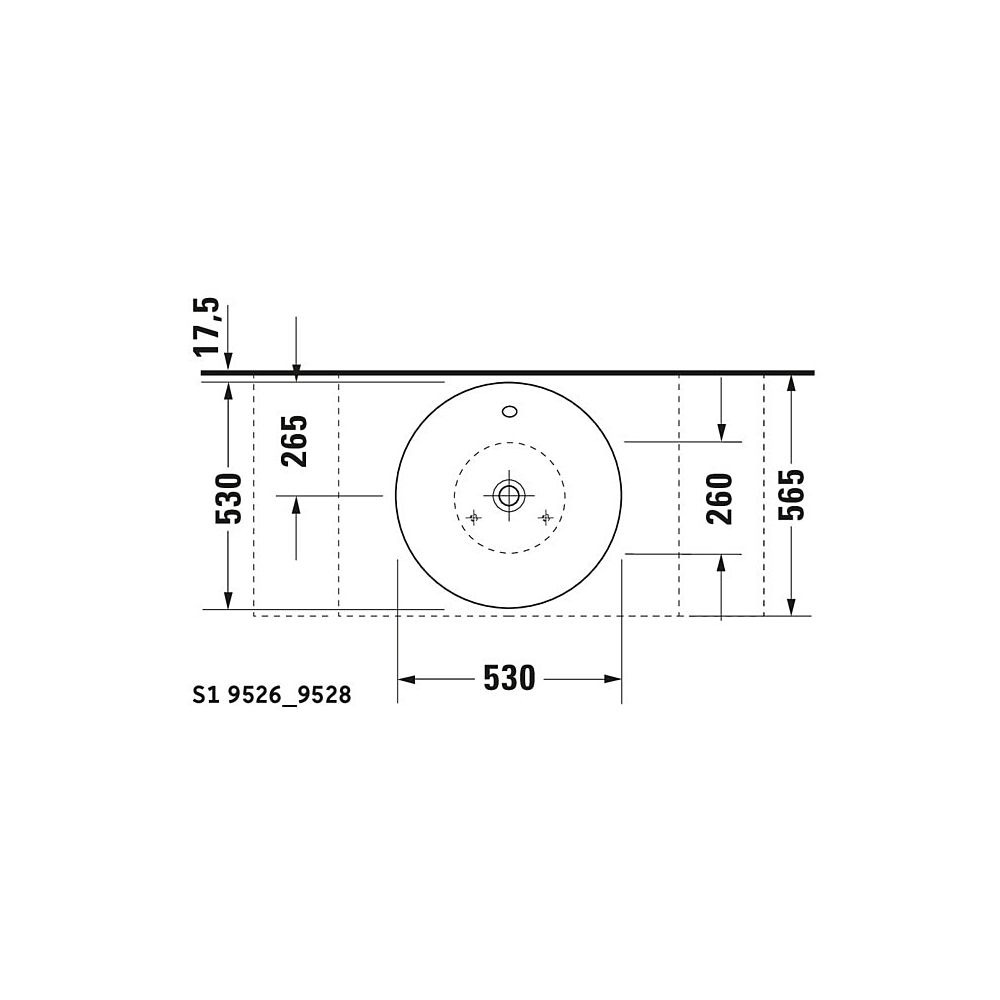 Duravit Starck 1 Aufsatzbecken 530mm, Weiß Hochglanz, WonderGliss, Konisch, ohne H... DURAVIT-04085300001 4021534183935 (Abb. 4)