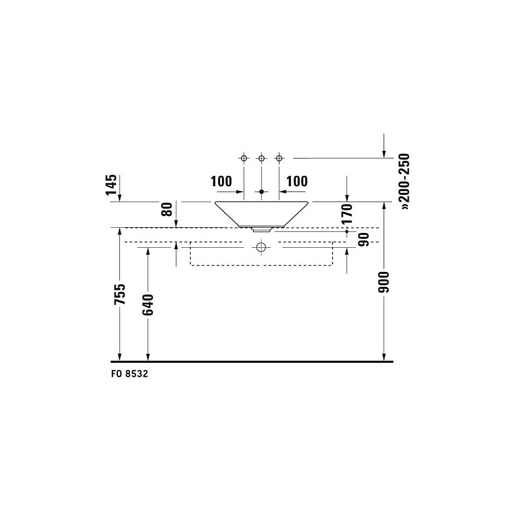 Duravit Starck 1 Aufsatzbecken 530mm, Weiß Hochglanz, WonderGliss, Konisch, ohne H... DURAVIT-04085300001 4021534183935 (Abb. 9)