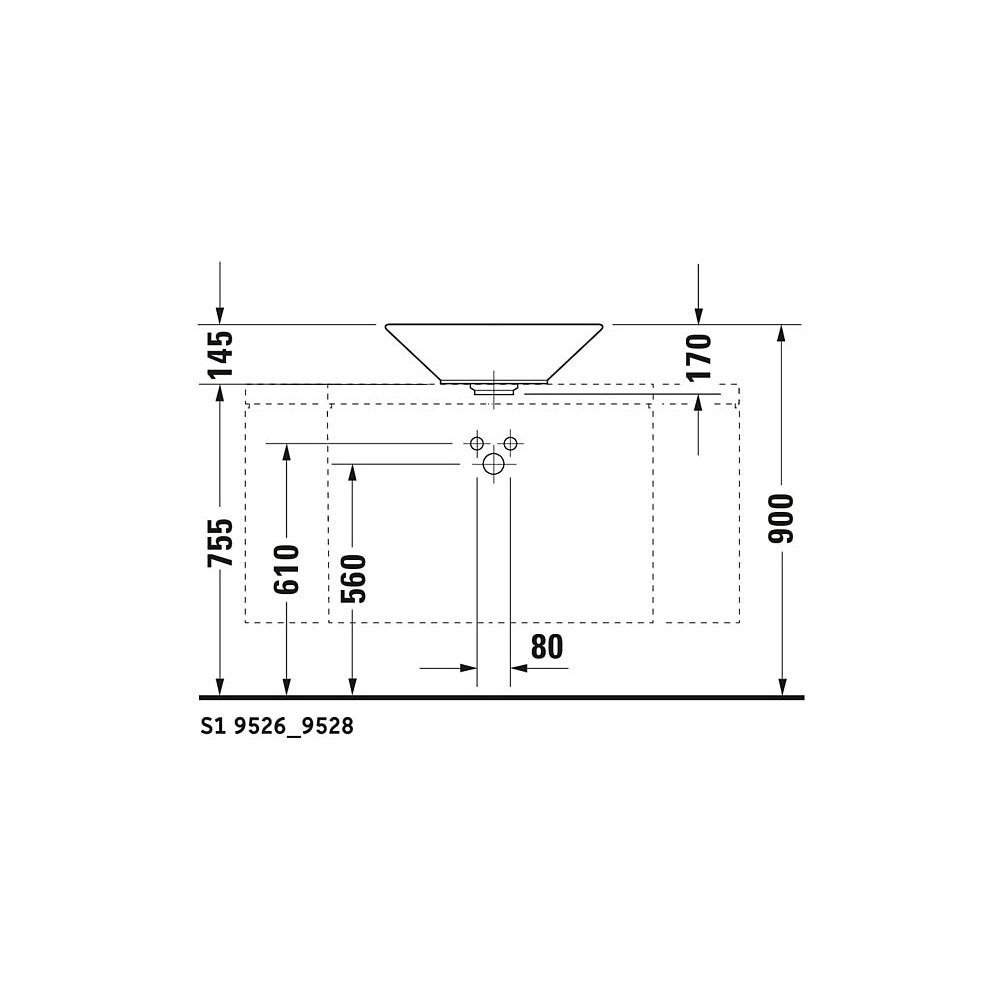 Duravit Starck 1 Aufsatzbecken 530mm, Weiß Hochglanz, WonderGliss, Konisch, ohne ... DURAVIT-04085300001 4021534183935 (Abb. 10)