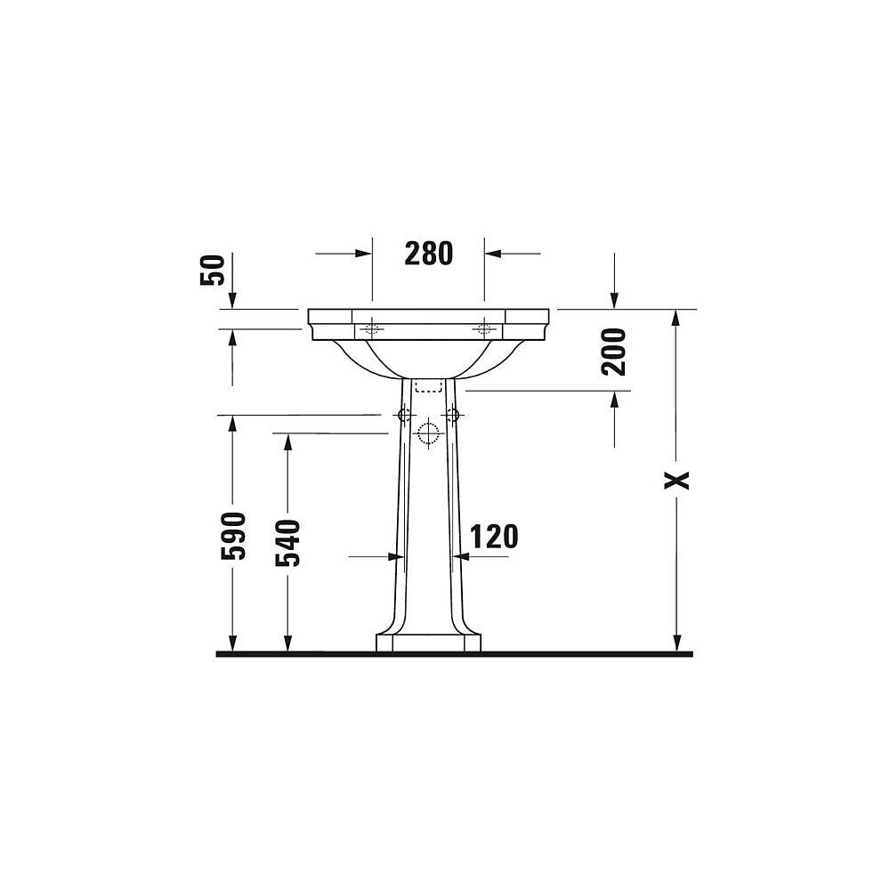Duravit Serie 1930 Waschtisch 410x600x200mm wandh. Weiß Hochglanz, Oktogonal, Wond... DURAVIT-04386000001 4021534186509 (Abb. 4)