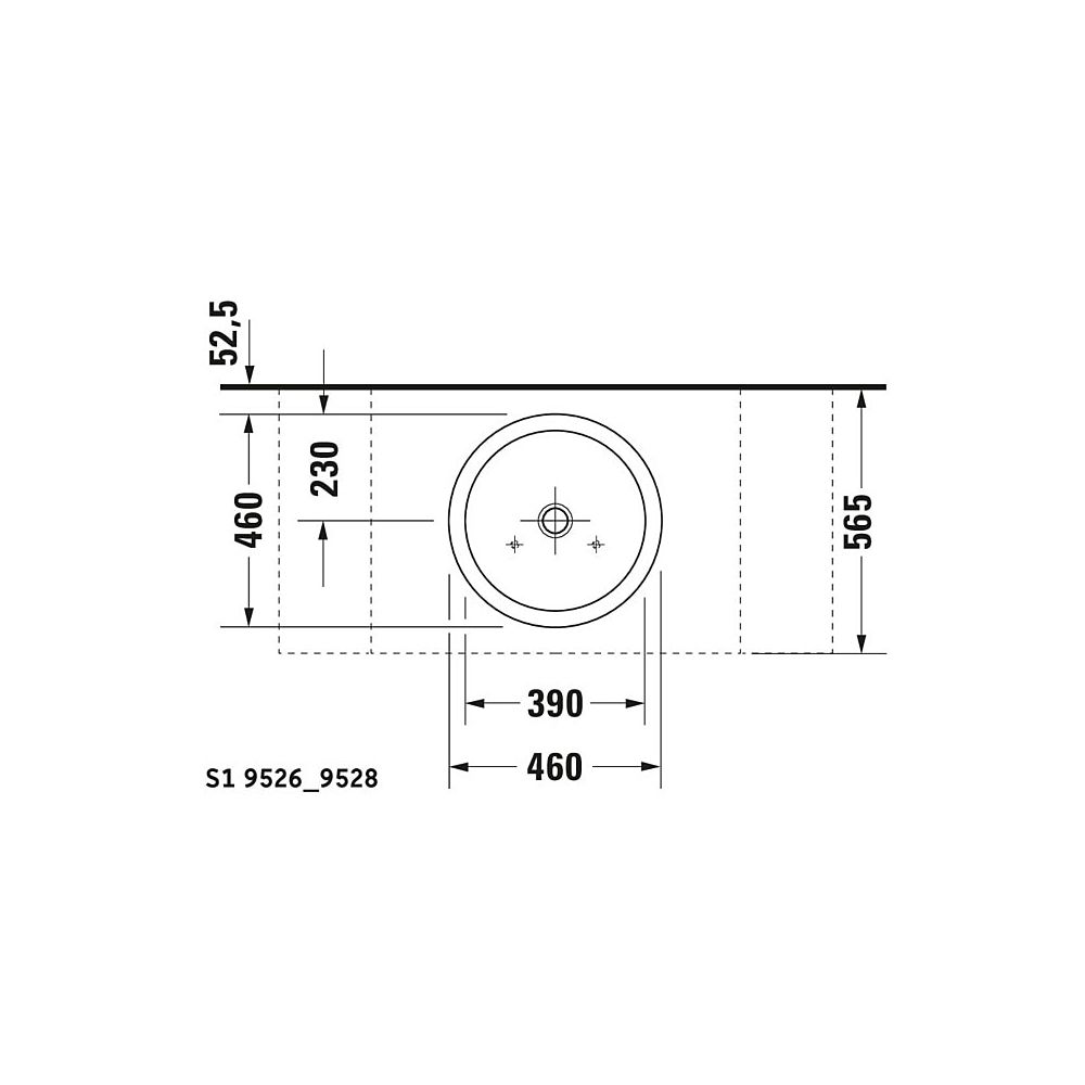 Duravit Starck 1 Aufsatzbecken 460mm, Weiß Hochglanz, rund, ohne Überlauf und HLB, ... DURAVIT-0445460000 4021534216817 (Abb. 3)
