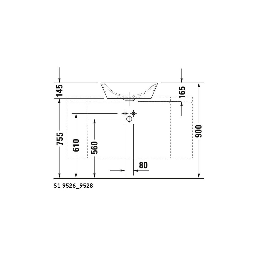 Duravit Starck 1 Aufsatzbecken 530mm, Weiß Hochglanz, WonderGliss, rund, ohne HLB ... DURAVIT-04475300001 4021534217401 (Abb. 9)