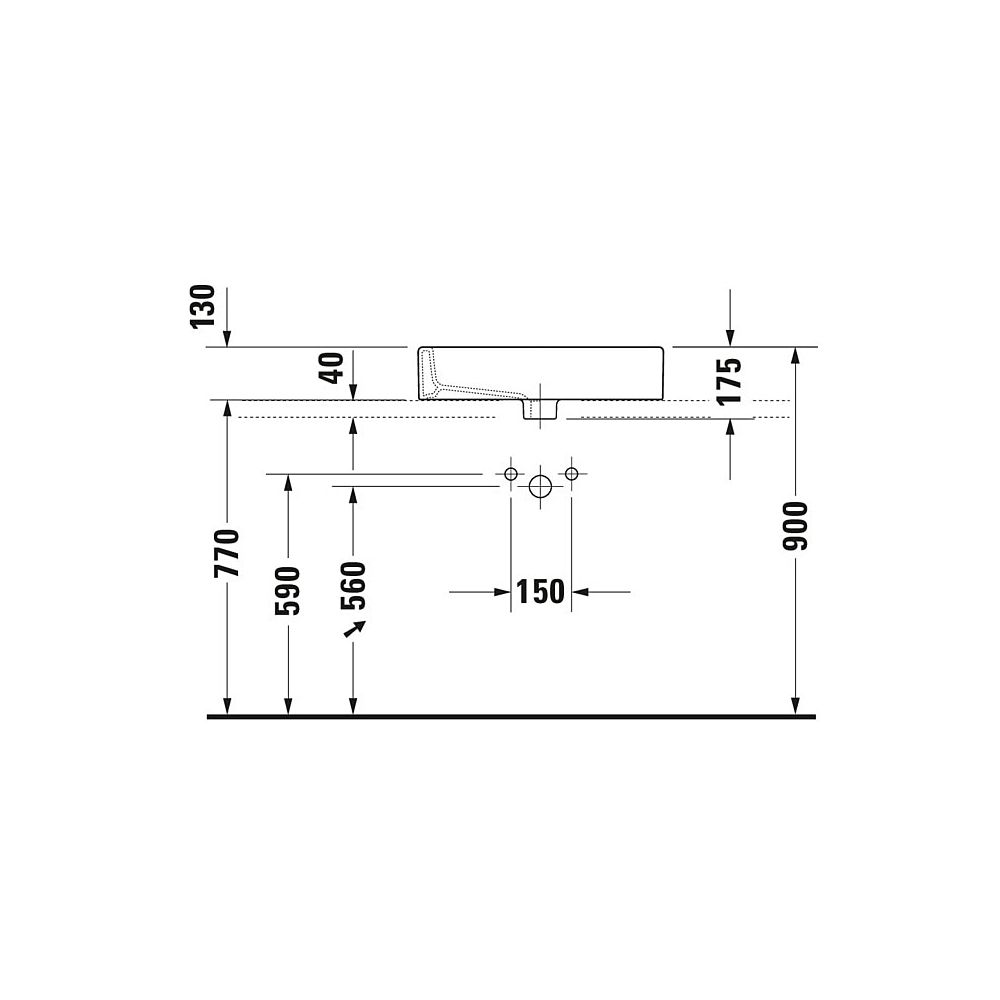 Duravit Vero Aufsatzbecken 595mm, Weiß Hochglanz, Rechteckig, mit HLB, mit Überlauf... DURAVIT-0452600000 4021534346279 (Abb. 7)