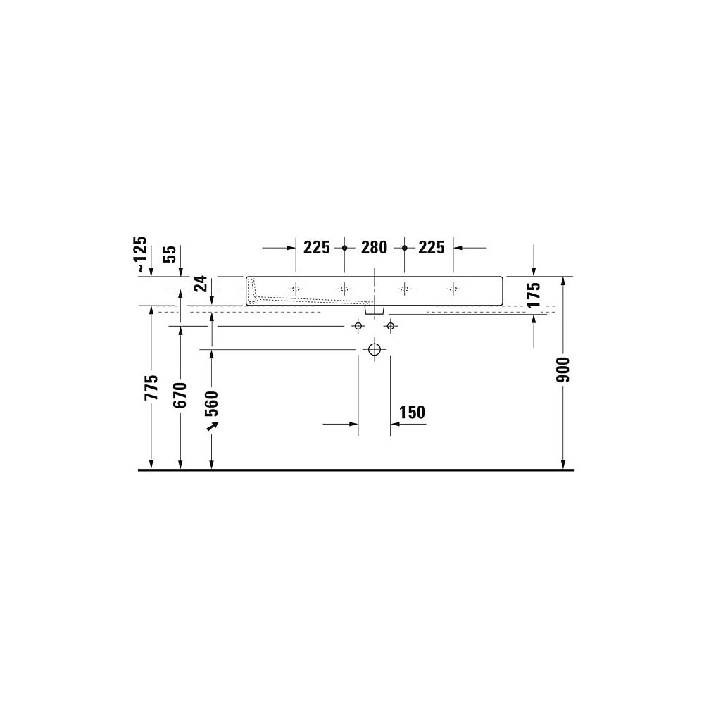Duravit Vero Waschtisch 470x1200x175mm mit HLB Aufsatz, Weiß Hochglanz, Rechteckig,... DURAVIT-0454120026 4021534582912 (Abb. 8)