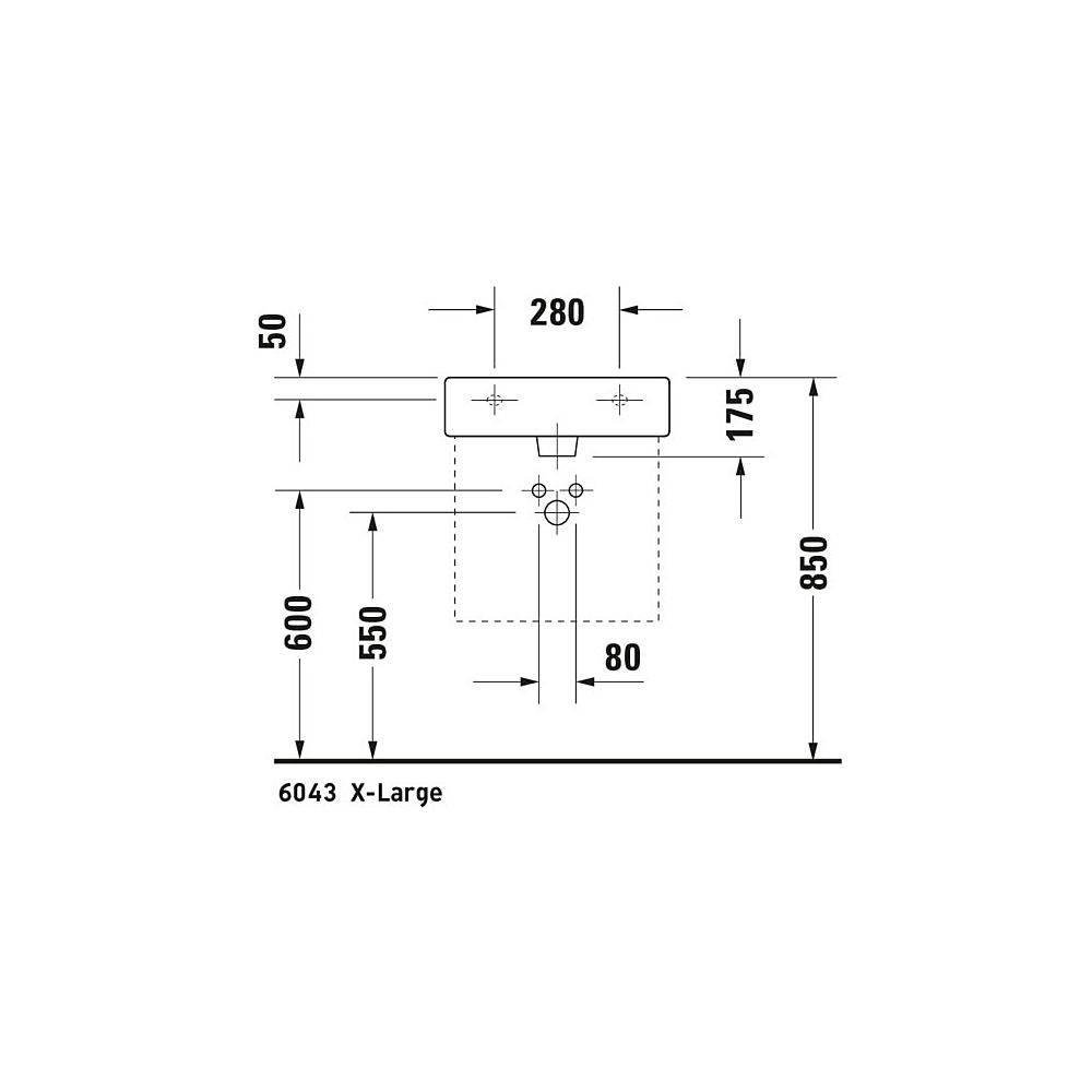 Duravit Vero Waschtisch 470x500x175mm wandhäng., Weiß Hochglanz, Rechteckig, 1 WP ... DURAVIT-0454500000 4021534269301 (Abb. 13)
