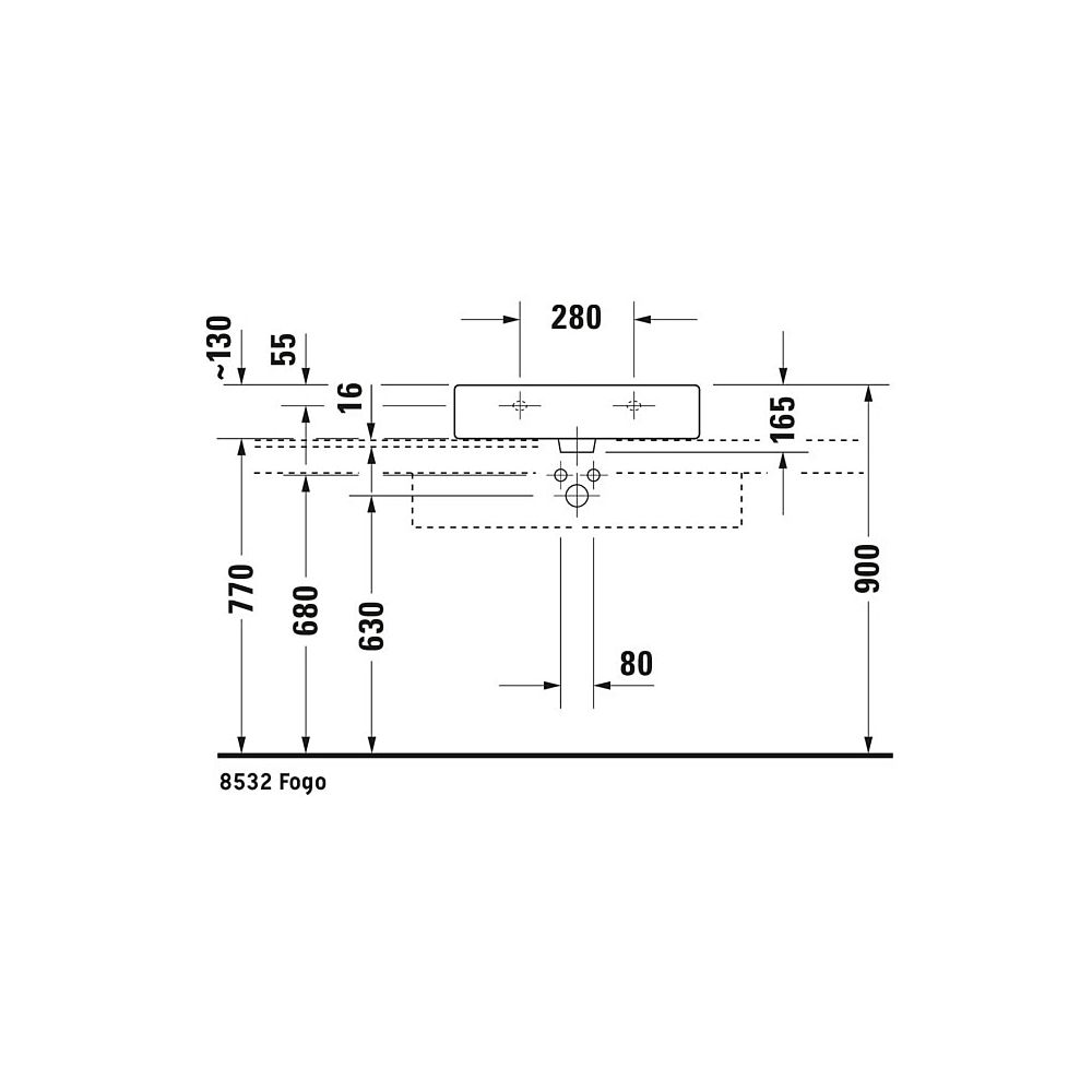 Duravit Vero Waschtisch 470x600x165mm mit HLB Aufsatz, Weiß Hochglanz, Rechteckig, ... DURAVIT-0454600027 4021534285837 (Abb. 9)
