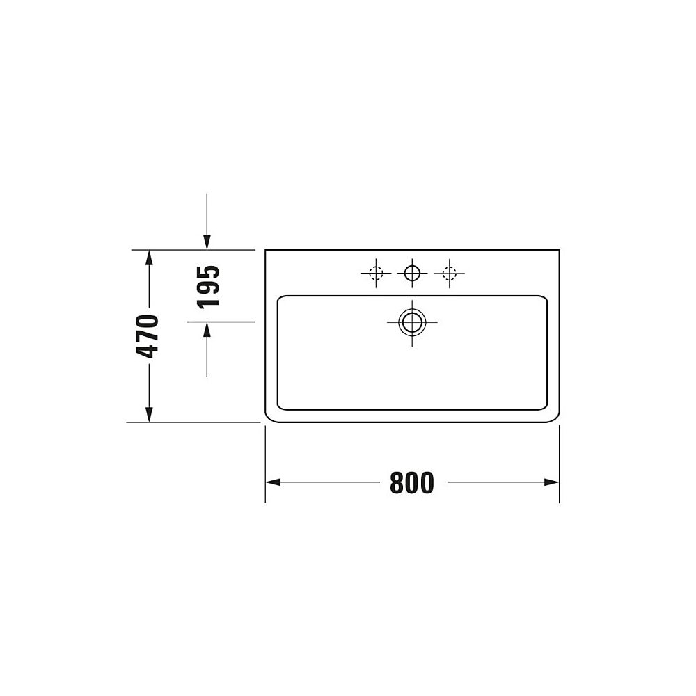 Duravit Vero Waschtisch 470x800x175mm wandhäng., Weiß Hochglanz, Rechteckig, 1 WP m... DURAVIT-0454800000 4021534269400 (Abb. 7)