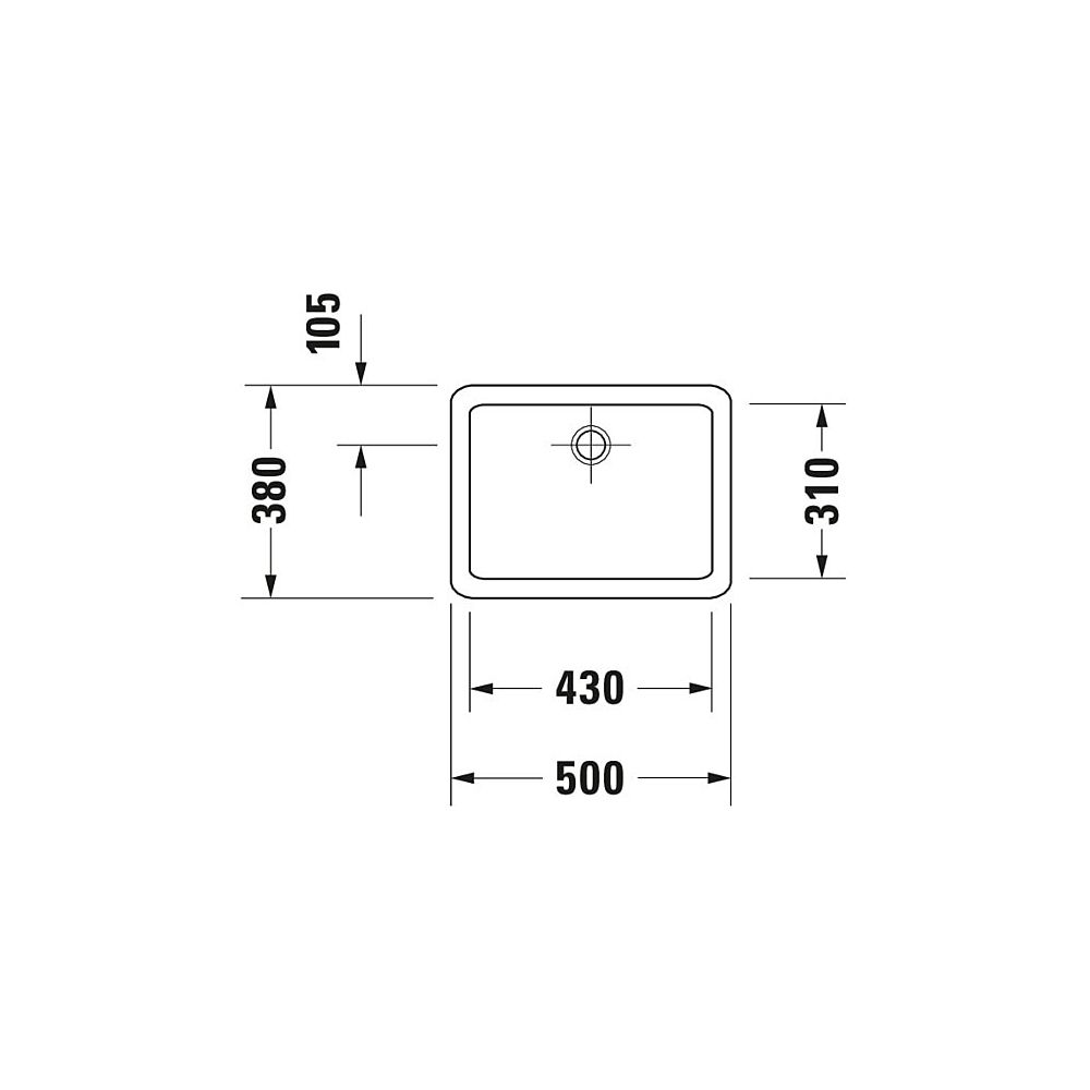 Duravit Vero Aufsatzbecken 500mm, Weiß Hochglanz, WonderGliss, Rechteckig, ohne Üb... DURAVIT-04555000001 4021534317347 (Abb. 7)