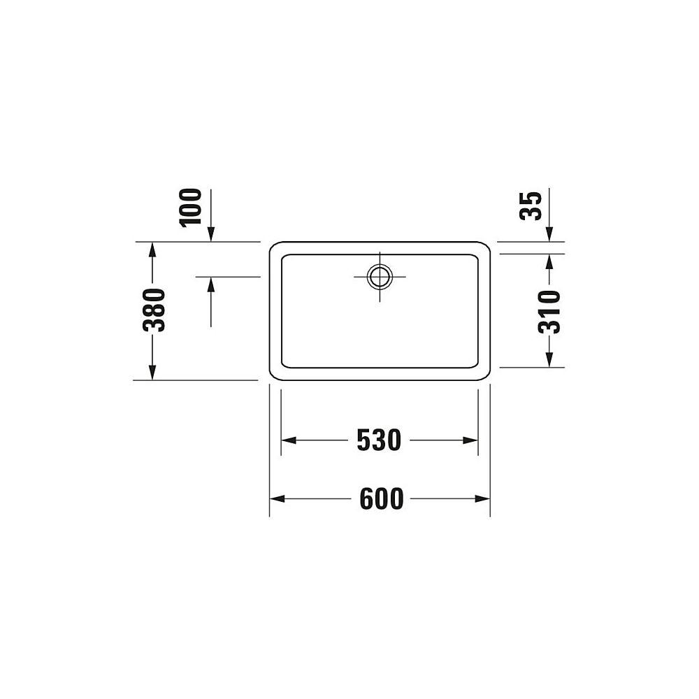 Duravit Vero Aufsatzbecken 600mm, Weiß Hochglanz, Rechteckig, ohne Überlauf und HLB... DURAVIT-0455600000 4021534217272 (Abb. 7)