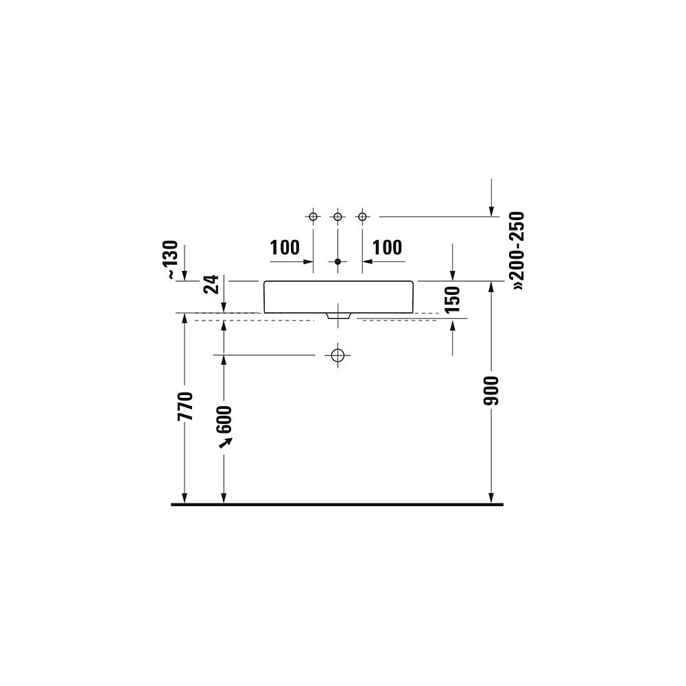 Duravit Vero Aufsatzbecken 600mm, Weiß Hochglanz, Rechteckig, ohne Überlauf und HLB... DURAVIT-0455600000 4021534217272 (Abb. 8)