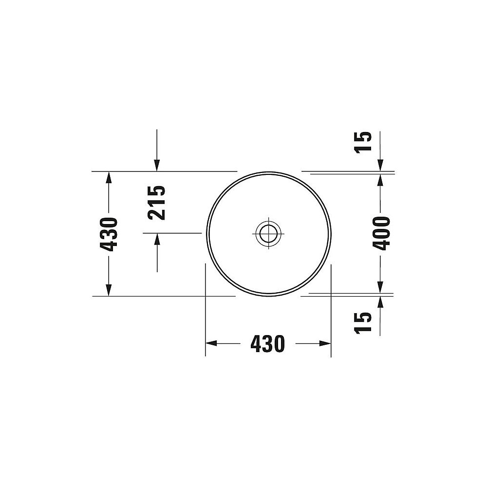 Duravit Architec Einbauwaschtisch 430x430x150mm, Weiß Hochglanz, ohne HLB/Überlauf,... DURAVIT-0463400000 4021534085925 (Abb. 2)