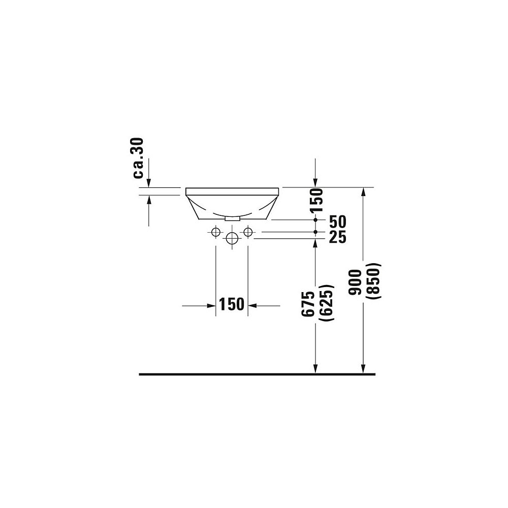 Duravit Architec Einbauwaschtisch 430x430x150mm, Weiß Hochglanz, ohne HLB/Überlauf,... DURAVIT-0463400000 4021534085925 (Abb. 3)