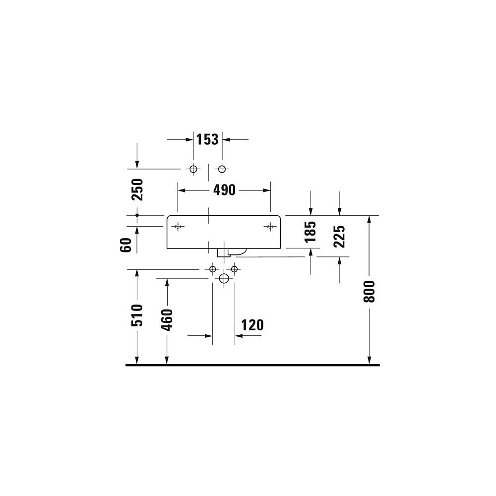 Duravit Design Classics Waschtisch 460x615x225mm wandhäng., L, Weiß Hochglanz, Rec... DURAVIT-0684600000 4021534096846 (Abb. 13)