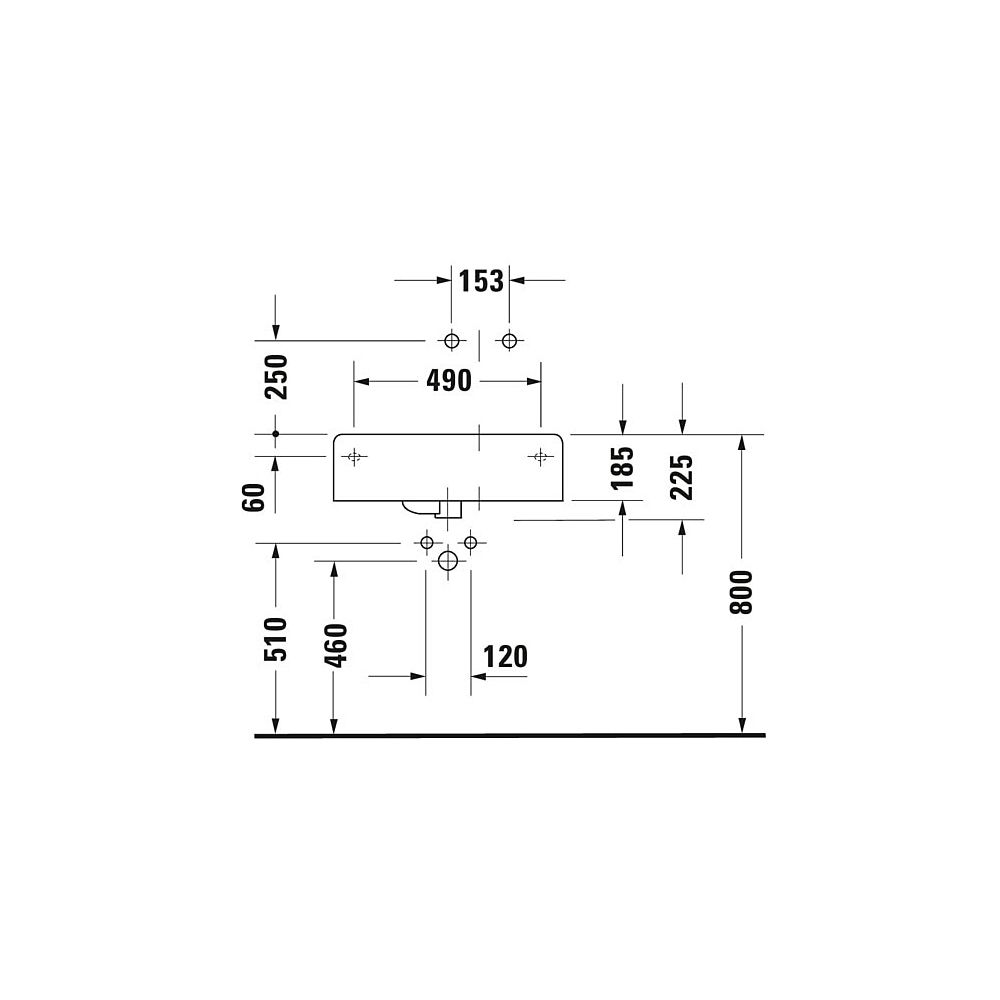 Duravit Design Classics Waschtisch 460x615x225mm wandhäng., R, Weiß Hochglanz, Rech... DURAVIT-0685600011 4021534217326 (Abb. 4)