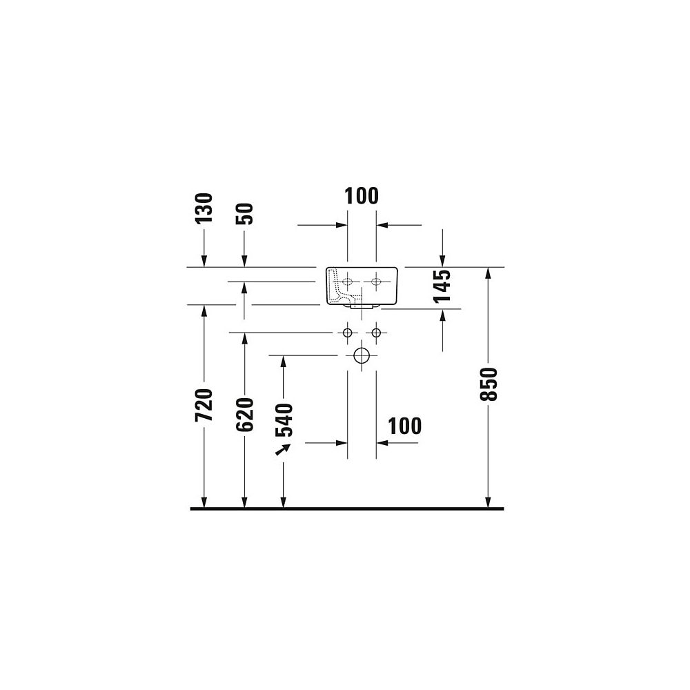 Duravit Vero Handwaschbecken 450x250x145mm, Weiß Hochglanz, Rechteckig,1 Waschplat... DURAVIT-0702250000 4021534317378 (Abb. 14)