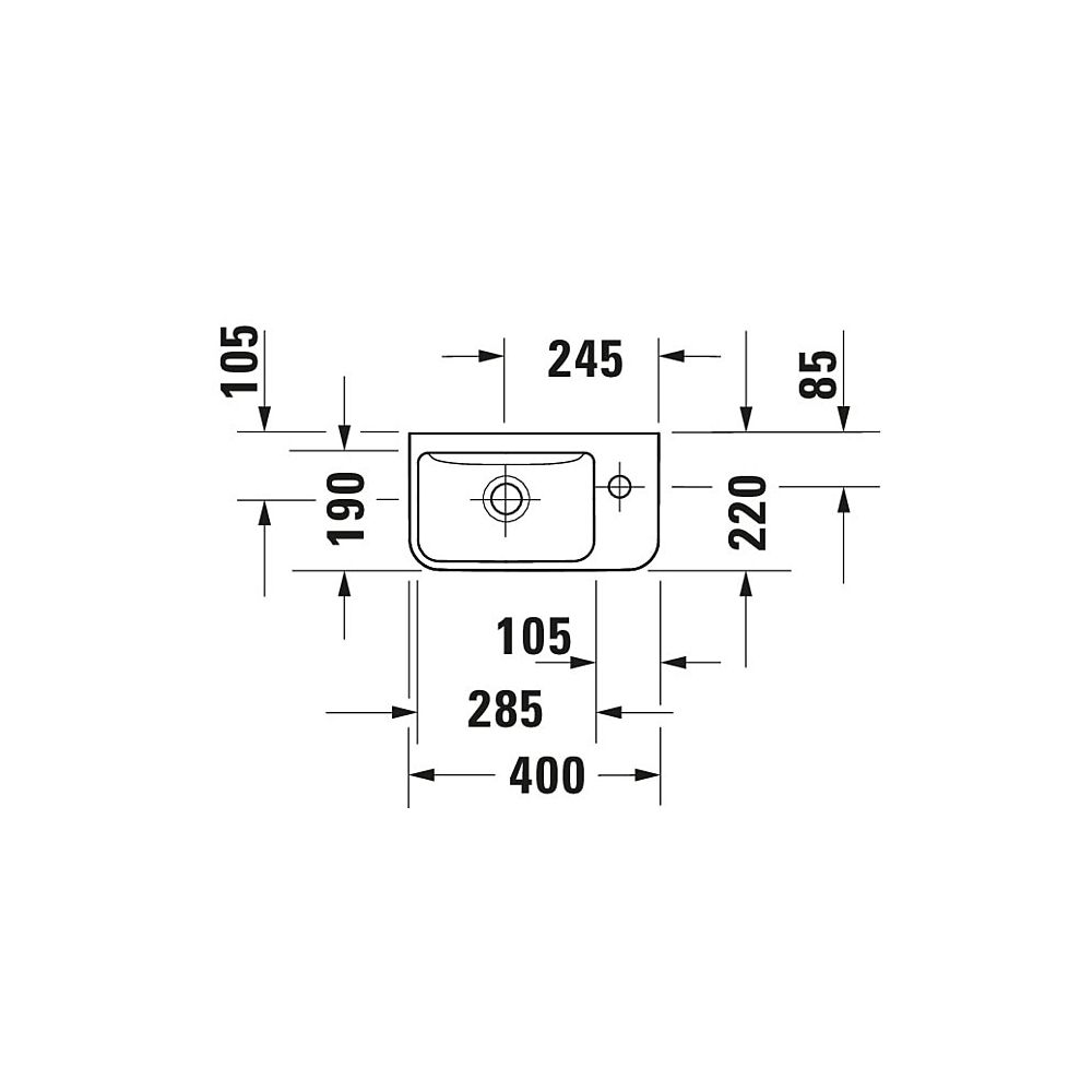 Duravit ME by Starck Handwaschbecken 220x400x135mm Weiß Hochglanz, WonderGliss, Re... DURAVIT-07174000001 4053424514918 (Abb. 4)