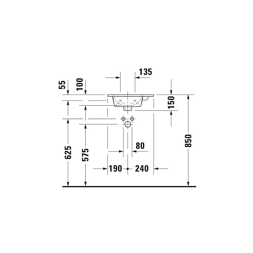 Duravit ME by Starck Handwaschbecken 300x430x150mm, Weiß Hochglanz WonderGliss re... DURAVIT-07234300001 4053424089478 (Abb. 19)