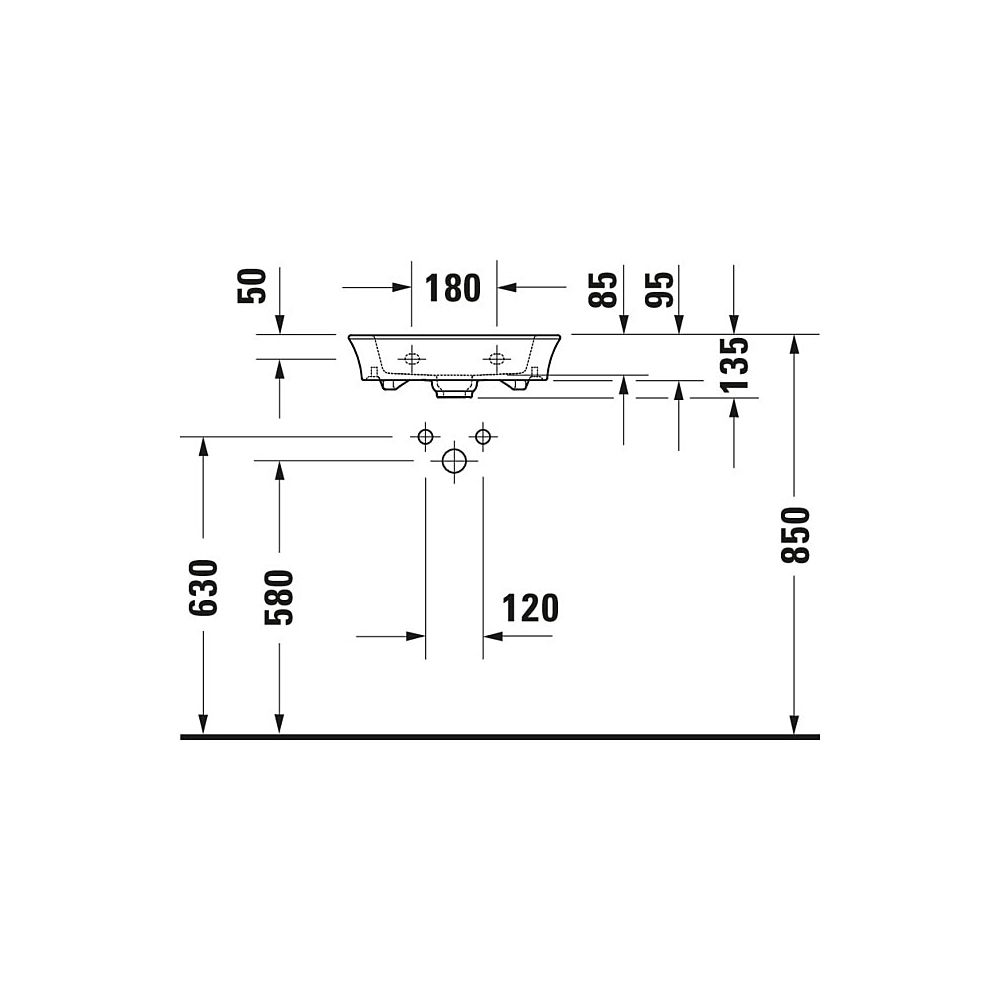 Duravit White Tulip Handwaschbecken 330x450x135mm, Weiß Hochglanz, WonderGliss, R... DURAVIT-07374500411 4063382002211 (Abb. 14)