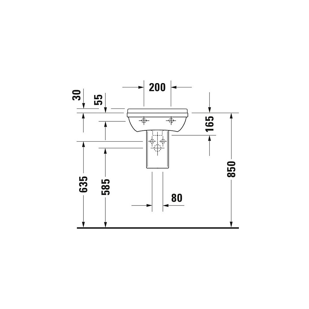 Duravit Starck 3 Handwaschbecken 320x450x155mm, Weiß Hochglanz, Rechteckig,1 Waschp... DURAVIT-0750450000 4021534223136 (Abb. 4)