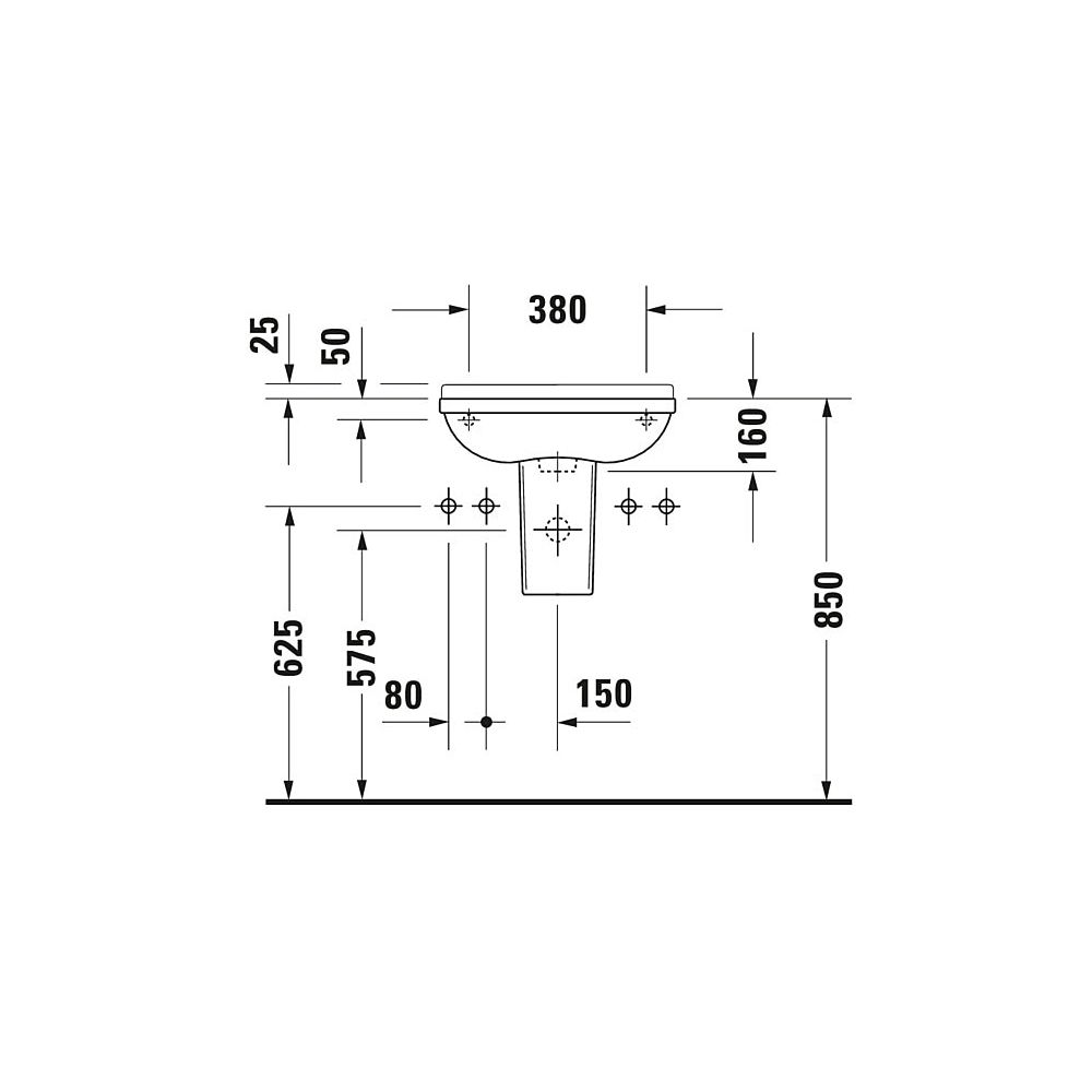 Duravit Starck 3 Handwaschbecken 260x500x160mm, Weiß Hochglanz, Rechteckig, 1 Wasch... DURAVIT-0751500000 4021534223518 (Abb. 3)