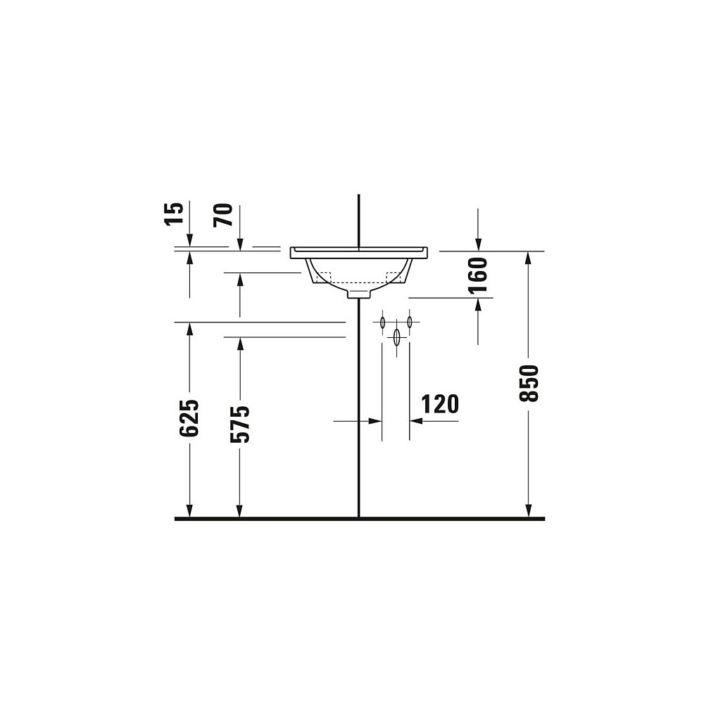 Duravit Starck 3 Eck-Handwaschbecken 380x430x160mm, Weiß Hochglanz, WonderGliss, Q... DURAVIT-07524400001 4021534223600 (Abb. 4)