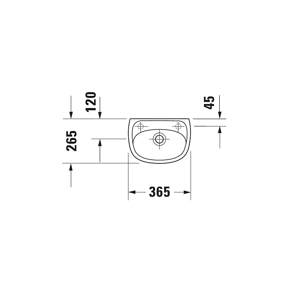 Duravit Design Classics Handwaschbecken 265x365x135mm Weiß Hochglanz, Halbrund, 1 W... DURAVIT-0797350000 4021534102196 (Abb. 3)