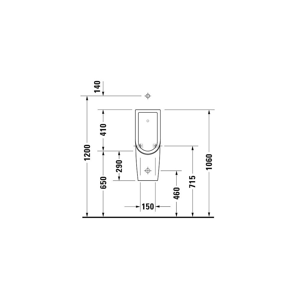 Duravit Starck 3 Urinal 300x245x700mm Weiß Hochglanz HYG Rimless, Verdrängung, verd... DURAVIT-0826252000 4053424324951 (Abb. 4)
