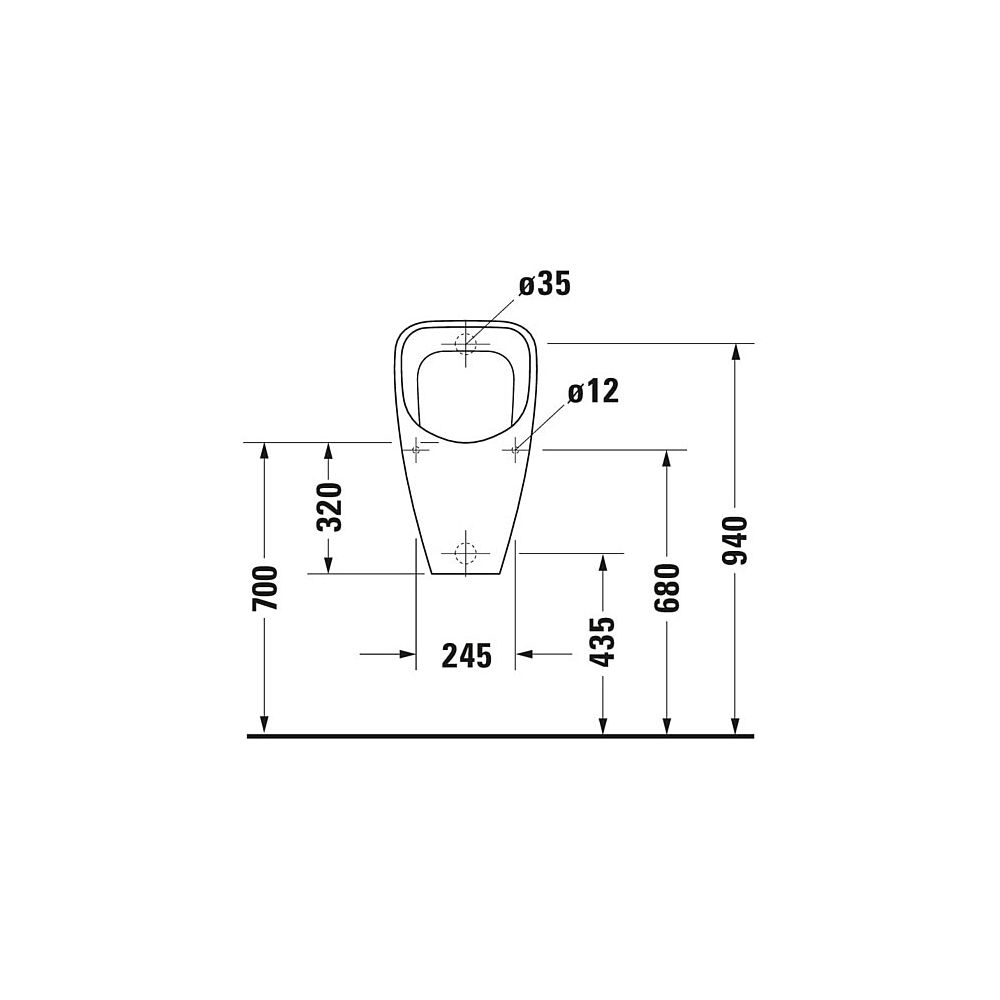 Duravit Design Classics Urinal 315x345x615mm Weiß Hochglanz geschlossen, Absauger, ... DURAVIT-0830360000 4021534217357 (Abb. 5)