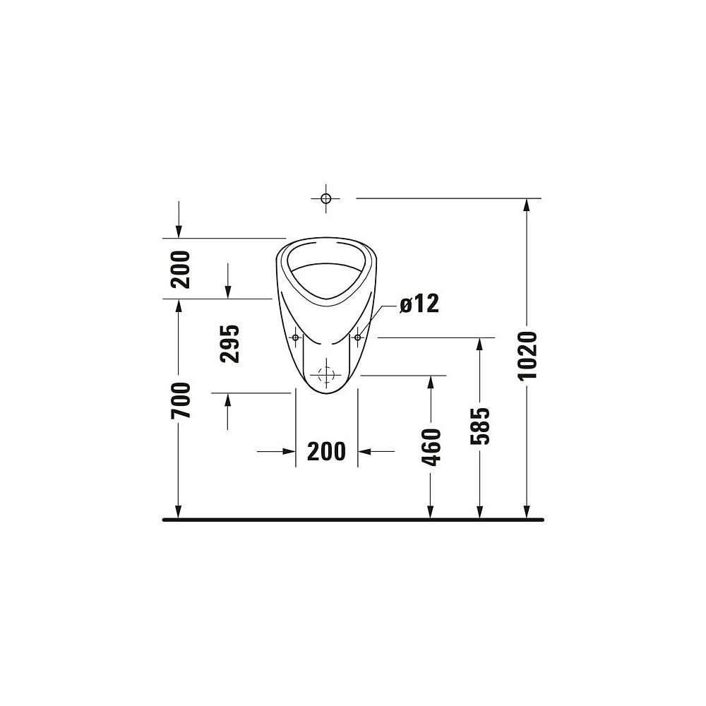Duravit Katja Urinal 345x330x495mm Weiß Hochglanz, geschlossen, Absauger, Zulauf ob... DURAVIT-0831320000 4021534211812 (Abb. 4)
