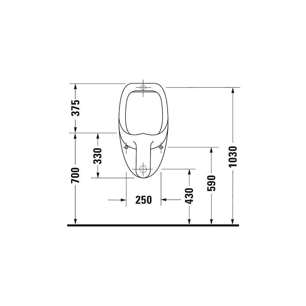 Duravit Design Classics Urinal 350x370x705mm Weiß Hochglanz WonderGliss geschlosse... DURAVIT-08473700001 4021534193958 (Abb. 4)