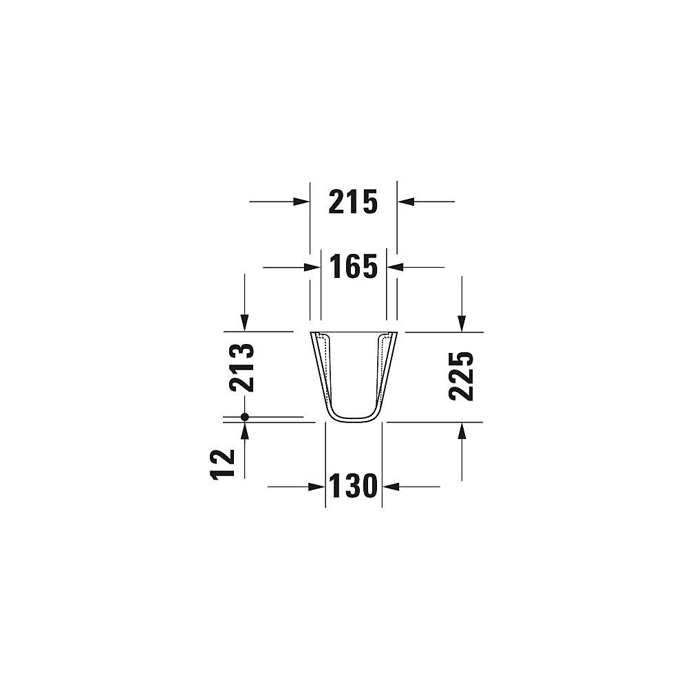 Duravit D-Code Halbsäule aus Keramik 213x215x280mm, Weiß Hochglanz, wandhängend, fü... DURAVIT-0857170000 4021534344169 (Abb. 6)