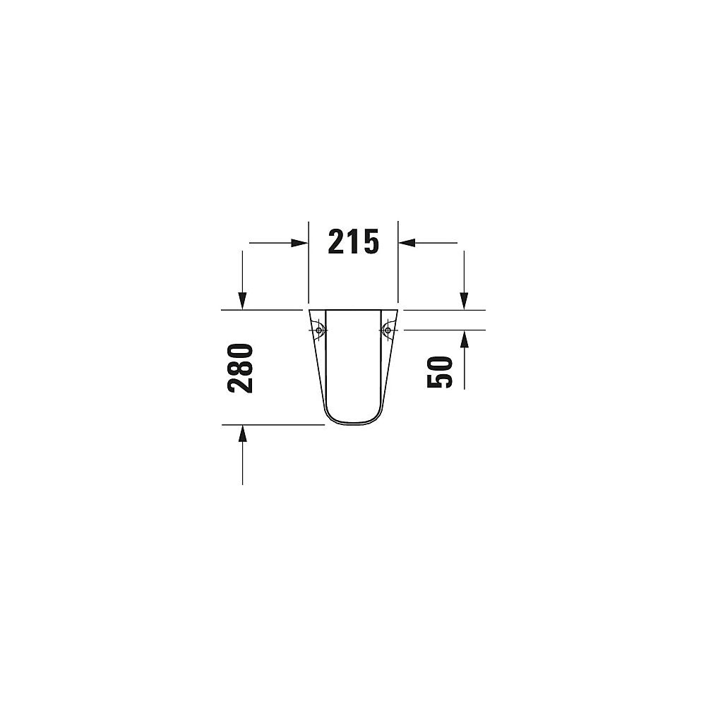 Duravit D-Code Halbsäule aus Keramik 213x215x280mm, Weiß Hochglanz, wandhängend, fü... DURAVIT-0857170000 4021534344169 (Abb. 9)