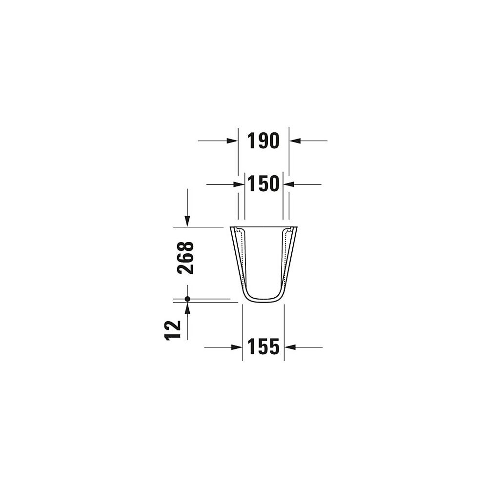 Duravit D-Code Halbsäule aus Keramik 268x245x305mm, Weiß Hochglanz, wandhäng., für ... DURAVIT-0857180000 4021534344152 (Abb. 8)