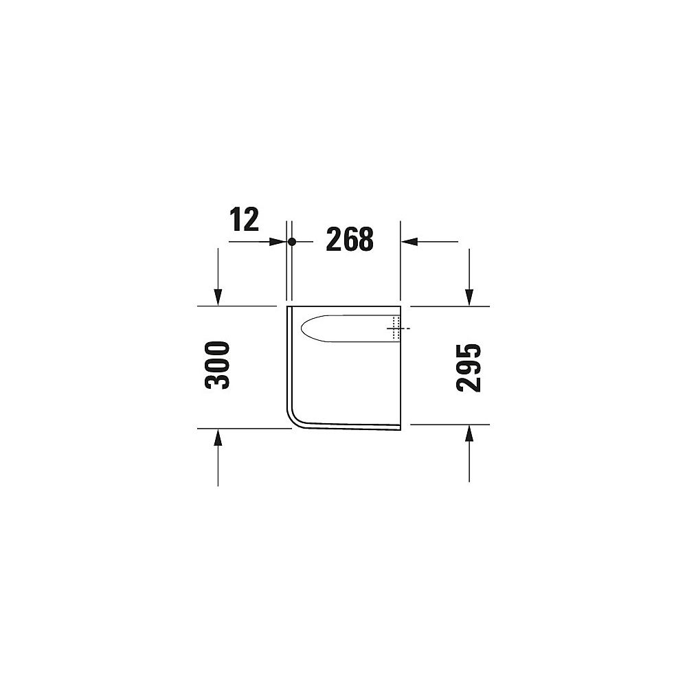 Duravit D-Code Halbsäule aus Keramik 268x245x305mm, Weiß Hochglanz, wandhäng., für ... DURAVIT-0857180000 4021534344152 (Abb. 9)