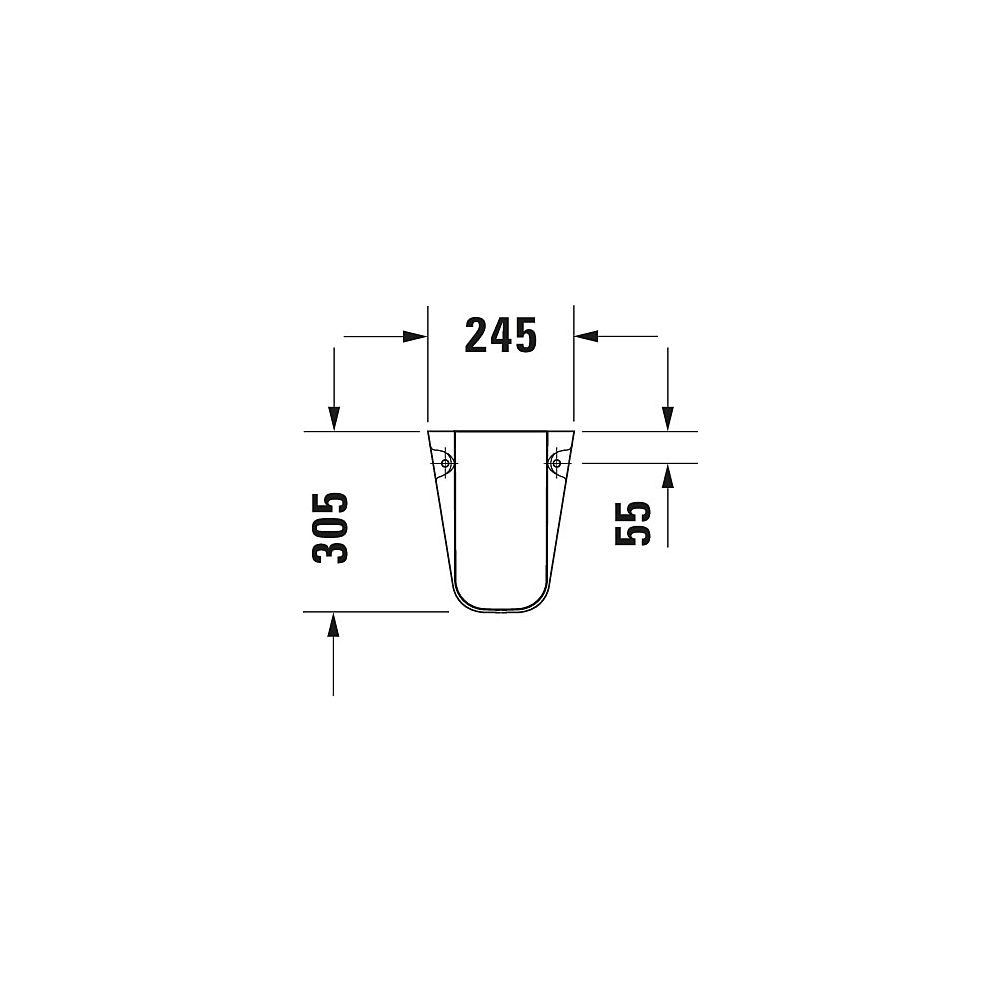 Duravit D-Code Halbsäule aus Keramik 268x245x305mm, Weiß Hochglanz, wandhäng., für... DURAVIT-0857180000 4021534344152 (Abb. 11)