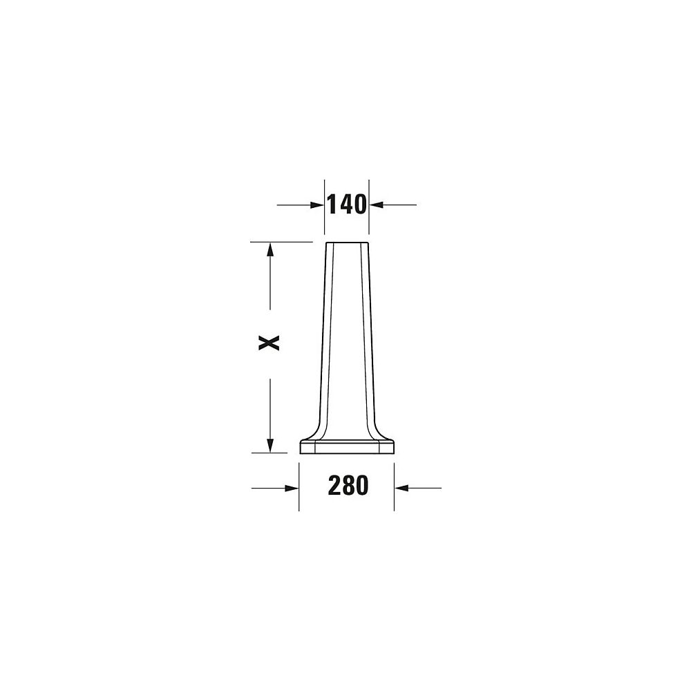 Duravit Serie 1930 Standsäule aus Keramik 300x296x630mm, Weiß Hochglanz, bodenstehe... DURAVIT-0857900000 4021534107894 (Abb. 8)