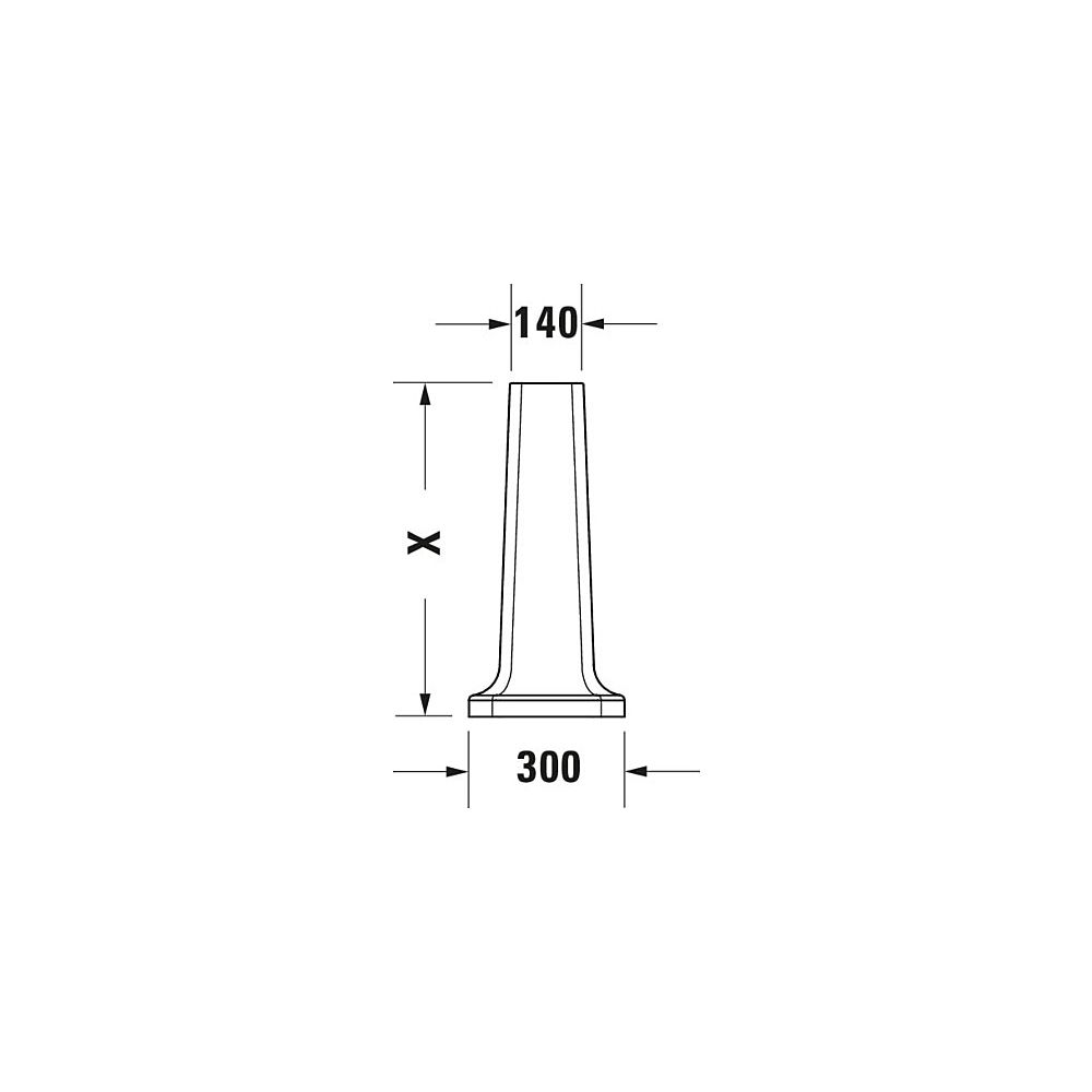 Duravit Serie 1930 Standsäule aus Keramik 300x296x630mm, Weiß Hochglanz, bodenstehe... DURAVIT-0857900000 4021534107894 (Abb. 9)