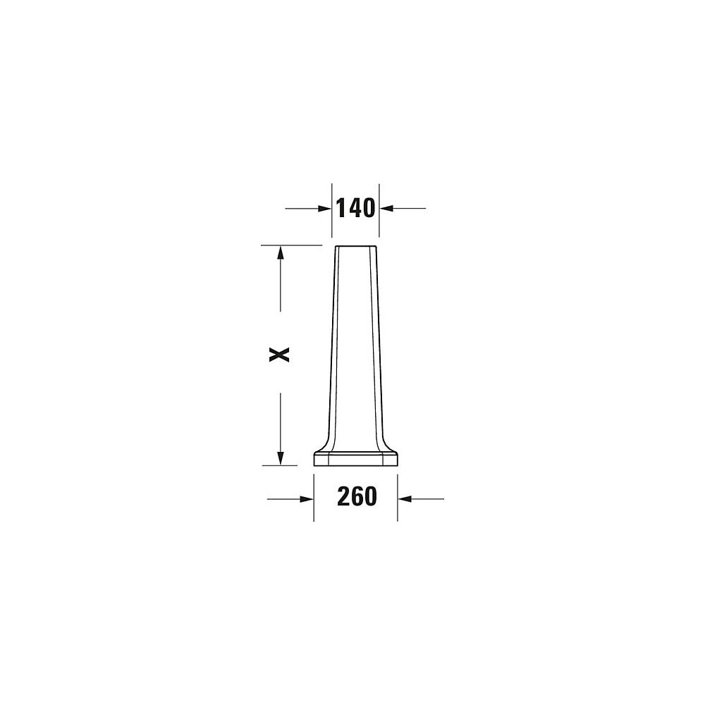 Duravit Serie 1930 Standsäule aus Keramik 260x270x675mm, Weiß Hochglanz, WonderGli... DURAVIT-08579100001 4021534195662 (Abb. 3)