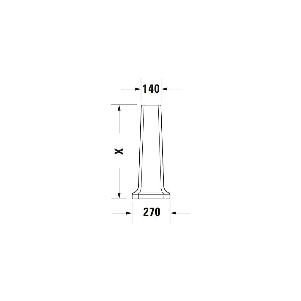 Duravit Serie 1930 Standsäule aus Keramik 260x270x675mm, Weiß Hochglanz, WonderGli... DURAVIT-08579100001 4021534195662 (Abb. 4)