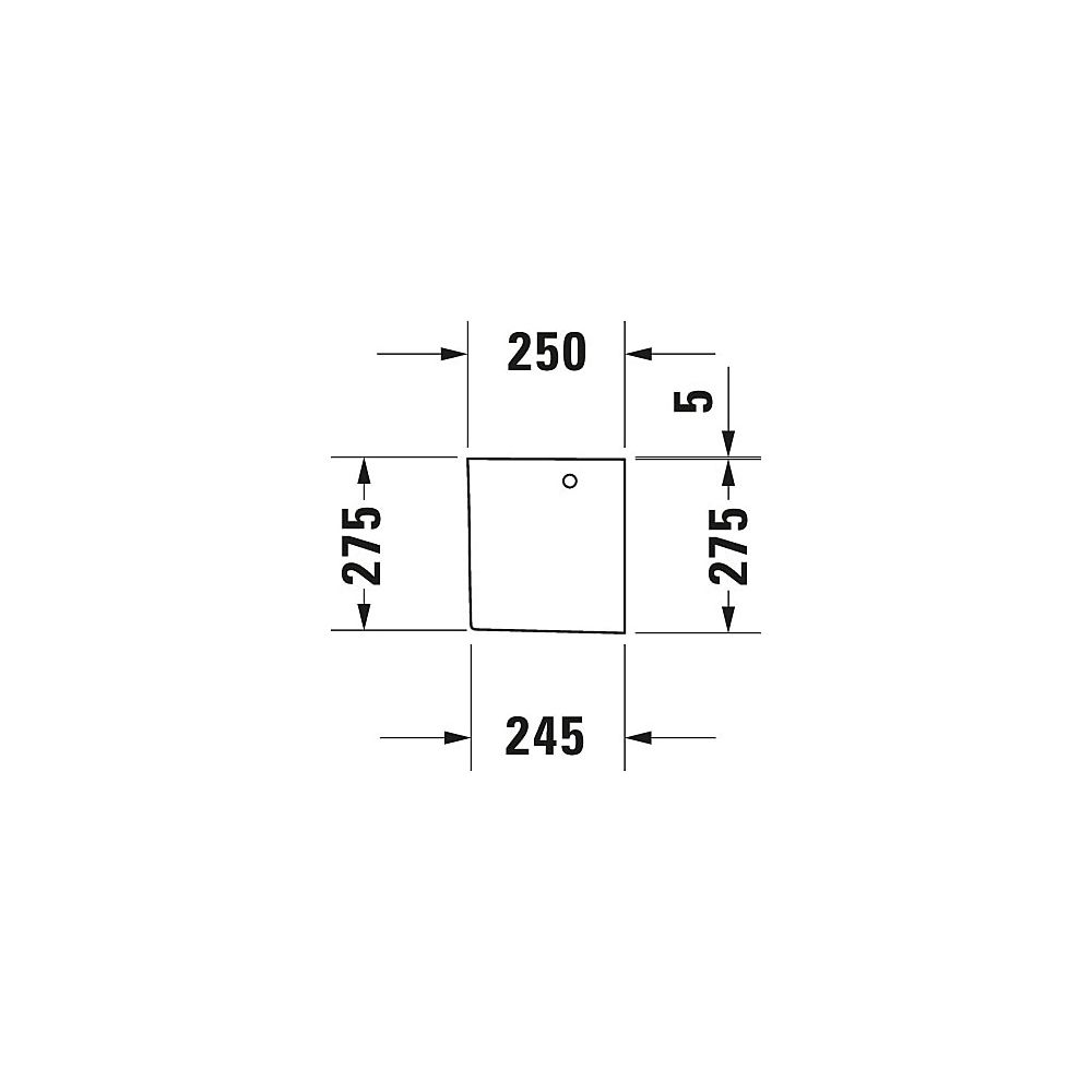 Duravit Happy D.2 Halbsäule aus Keramik 280x180x280mm, Weiß Hochglanz, wandhängend,... DURAVIT-0858320000 4021534855856 (Abb. 4)