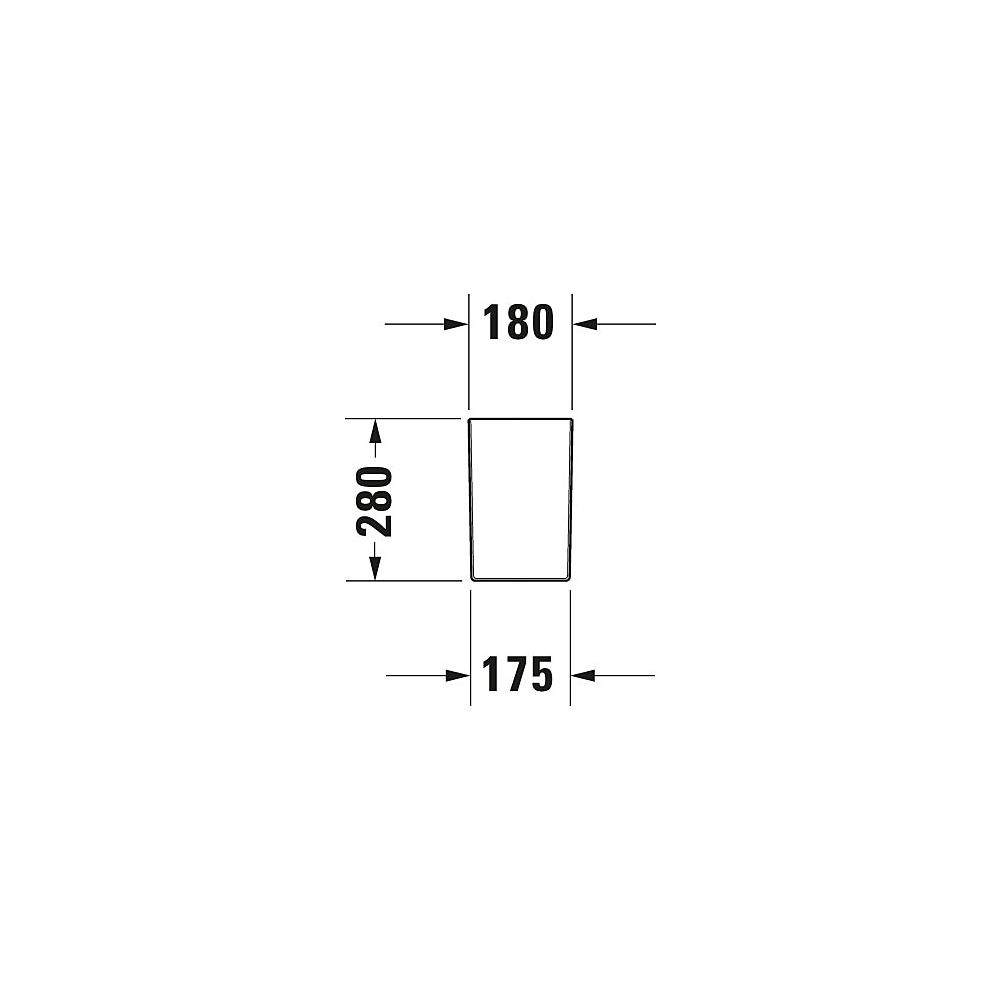 Duravit Happy D.2 Halbsäule aus Keramik 280x180x280mm, Weiß Hochglanz, wandhängend,... DURAVIT-0858320000 4021534855856 (Abb. 5)