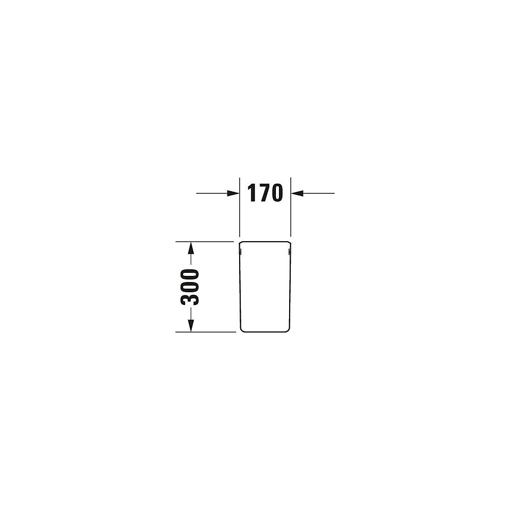 Duravit ME by Starck Halbsäule aus Keramik 300x170x300mm, Weiß Hochglanz, wandhäng... DURAVIT-0858400000 4053424034850 (Abb. 20)