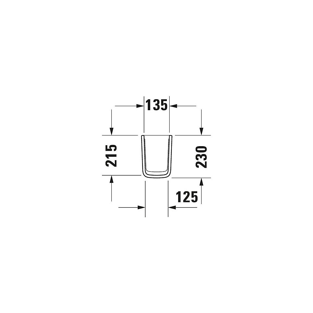 Duravit ME by Starck Halbsäule aus Keramik 280x165x280mm, Weiß Hochglanz, wandhänge... DURAVIT-0858410000 4021534988448 (Abb. 5)
