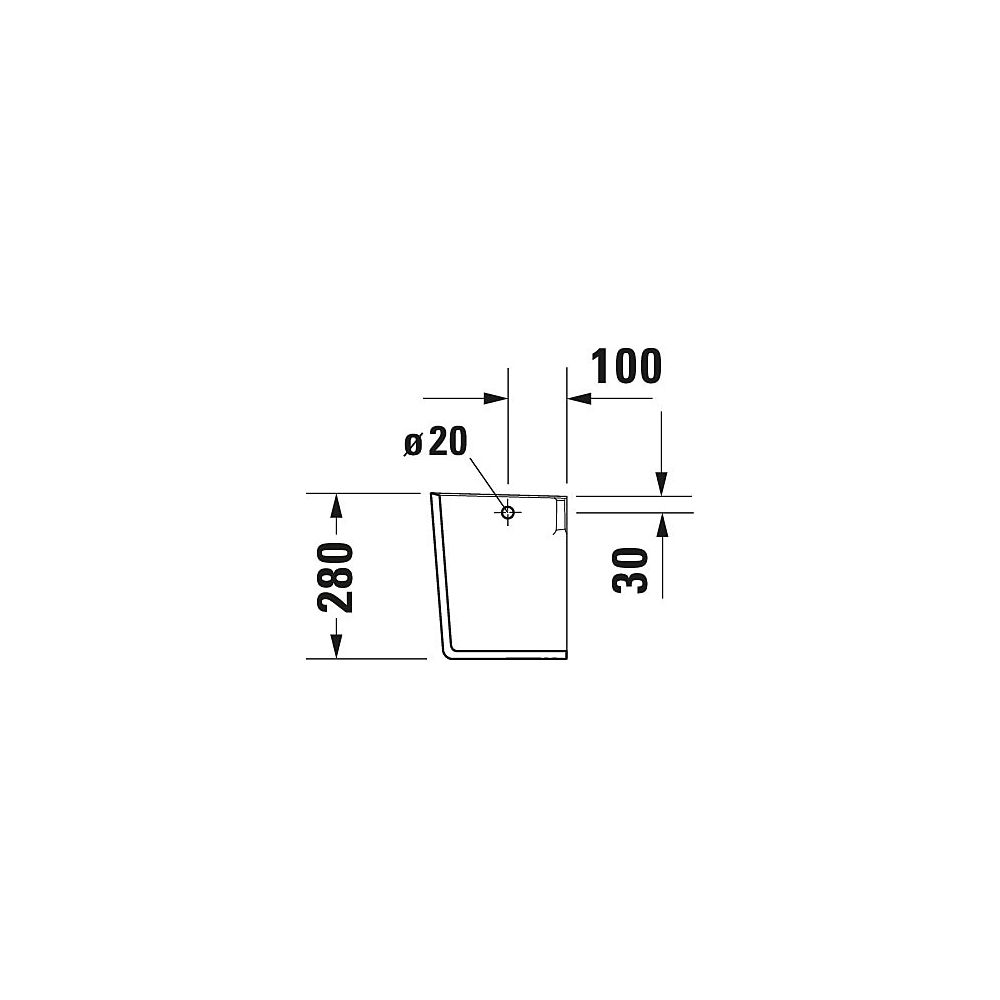 Duravit ME by Starck Halbsäule aus Keramik 280x165x280mm, Weiß Hochglanz, wandhänge... DURAVIT-0858410000 4021534988448 (Abb. 6)