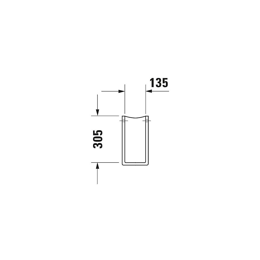 Duravit Starck 3 Halbsäule aus Keramik 315x170x320mm, Weiß Hochglanz, wandhäng., fü... DURAVIT-0865150000 4021534222993 (Abb. 3)