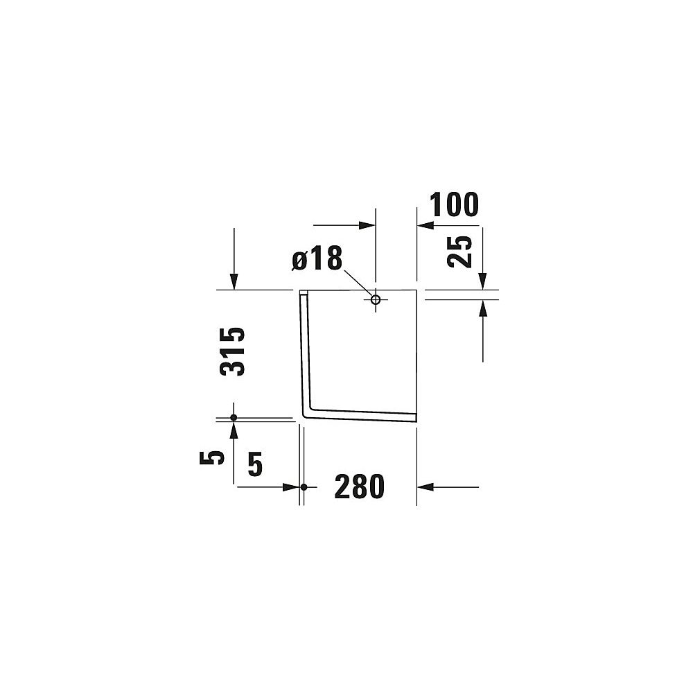 Duravit Starck 3 Halbsäule aus Keramik 315x170x320mm, Weiß Hochglanz, wandhäng., fü... DURAVIT-0865150000 4021534222993 (Abb. 4)