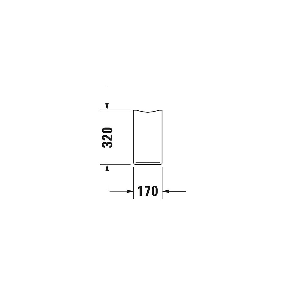 Duravit Starck 3 Halbsäule aus Keramik 315x170x320mm, Weiß Hochglanz, wandhäng., fü... DURAVIT-0865150000 4021534222993 (Abb. 5)