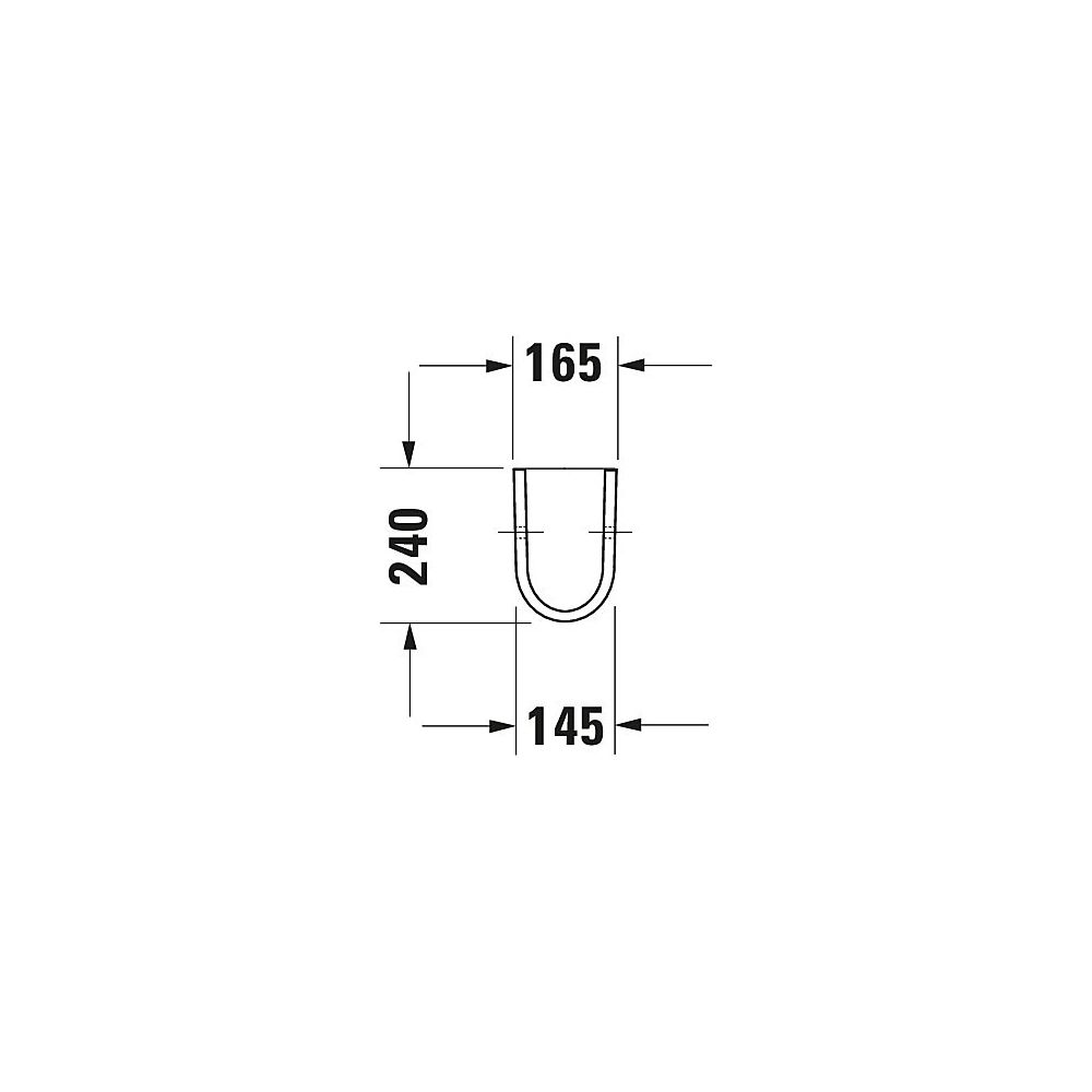 Duravit Starck 3 Halbsäule aus Keramik 275x165x280mm, Weiß Hochglanz, unter Waschti... DURAVIT-0865170000 4021534223174 (Abb. 2)